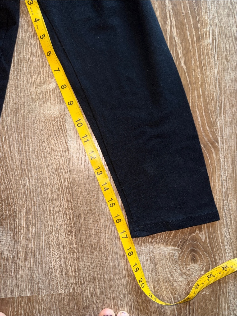 Vintage Y2K  Black Leggings with Orange Leopard Fold-Over Waistband - Picture 5 of 5